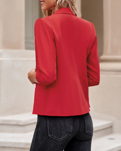 LookbookStore Blazers for Women Suit Jackets Dressy 3/4 Sleeve Blazer Business Casual Outfits for Work