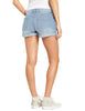 Women's High Waisted Rolled Hem Distressed Jeans Ripped Denim Shorts
