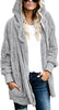 Women's Oversized Open Front Hooded Draped Pockets Cardigan Coat