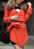 Detachable Faux Fur Collar Coat - Orange ,  - Lookbook Store, Lookbook Store
 - 1