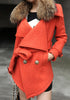 Detachable Faux Fur Collar Coat - Orange ,  - Lookbook Store, Lookbook Store
 - 3