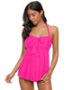 Women's Halter Bandeau Self-Tied Tankini Set Two Pieces Swimsuits