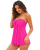 Women's Halter Bandeau Self-Tied Tankini Set Two Pieces Swimsuits