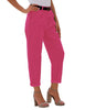 Pink Womens Tapered Pants Mom Jeans Trendy Jeans