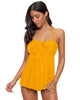 Women's Halter Bandeau Self-Tied Tankini Set Two Pieces Swimsuits