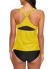 Yellow Racerback Tankini Set