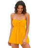 Women's Halter Bandeau Self-Tied Tankini Set Two Pieces Swimsuits