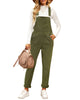 Winter Moss Womens Overalls Corduroy Bib Adjustable Straps Fashion Jumpsuit Overall for Women with Pocket