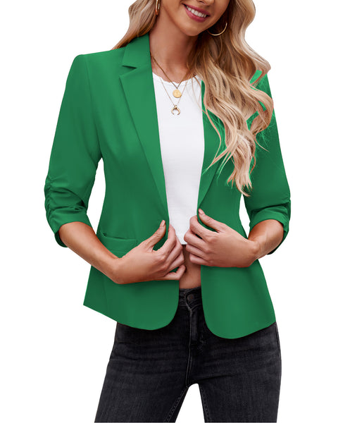 LookbookStore Blazers for Women Suit Jackets Dressy 3/4 Sleeve Blazer Business Casual Outfits for Work