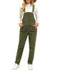 Winter Moss Womens Overalls Corduroy Bib Adjustable Straps Fashion Jumpsuit Overall for Women with Pocket