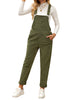 Winter Moss Womens Overalls Corduroy Bib Adjustable Straps Fashion Jumpsuit Overall for Women with Pocket