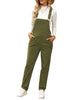 Winter Moss Womens Overalls Corduroy Bib Adjustable Straps Fashion Jumpsuit Overall for Women with Pocket