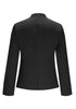Back view of black V-neckline single button blazer's image