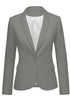 Front view of dark grey back-slit notched lapel blazer's image