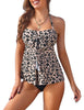 Women's Halter Bandeau Self-Tied Tankini Set Two Pieces Swimsuits