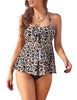 Women's Halter Bandeau Self-Tied Tankini Set Two Pieces Swimsuits