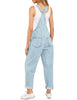 Light Blue Women's Casual Stretch Denim Bib Overalls Pants Pocketed Jeans Jumpsuits