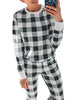 Women's Cozy Tie Dye Printed Knit Loungewear Two Piece Sweatsuits Long Joggers Pajamas Set