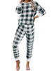 Women's Cozy Tie Dye Printed Knit Loungewear Two Piece Sweatsuits Long Joggers Pajamas Set