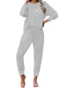 Women's Cozy Tie Dye Printed Knit Loungewear Two Piece Sweatsuits Long Joggers Pajamas Set