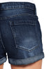 Women's High Waisted Rolled Hem Distressed Jeans Ripped Denim Shorts