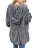 Women's Oversized Open Front Hooded Draped Pockets Cardigan Coat