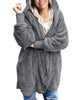 Women's Oversized Open Front Hooded Draped Pockets Cardigan Coat