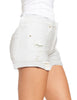 Women's High Waisted Rolled Hem Distressed Jeans Ripped Denim Shorts