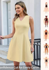 LookbookStore Women's Pastel Yellow Elegant Classy Summer Dresses 2026 Spring A Line Business Casual Work Graduation Cocktail Short Dress
