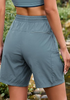 LookbookStore Women's Goblin Blue 7 Inch High Waisted Cargo Shorts, Lightweight Quick Dry Hiking Golf Summer Casual Outdoor Shorts with Pockets