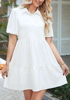 White dress hotsell short flowy