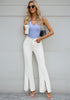 Brilliant White Women's Brief High Waisted Flex Breathable Straight Leg Denim Pant