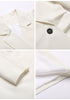 Brilliant White Women's  Business Casual Puff Sleeve Blazers Dress Outfit