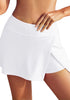 Women's High Waisted Bikini Bottoms Side Split Swim Skirts One Piece Bathing Suits Skirts