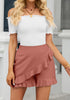 Canyon Rose Women's High Waist Flowy Elastic Waist Lightweight Skort Ruffle Shorts