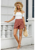 Canyon Rose Women's High Waist Flowy Elastic Waist Lightweight Skort Ruffle Shorts