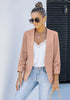Dusty Coral Women's Brief 3/4 Sleeve Suit Blazer Open Front Cardigan Casual Jackets
