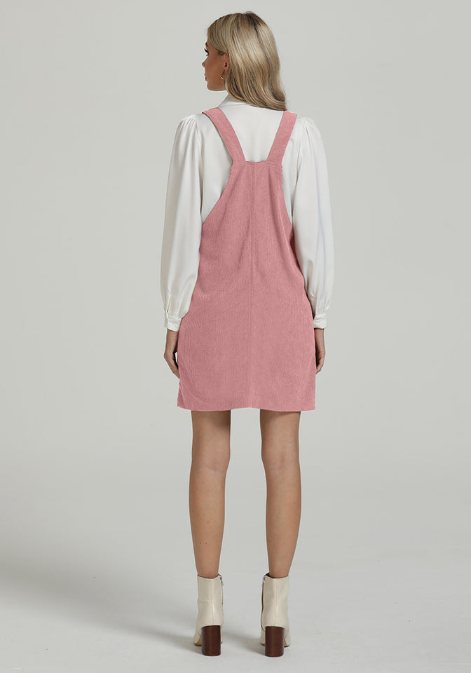 Pink shop corduroy pinafore