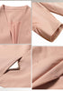 Dusty Coral Women's Brief 3/4 Sleeve Suit Blazer Open Front Cardigan Casual Jackets