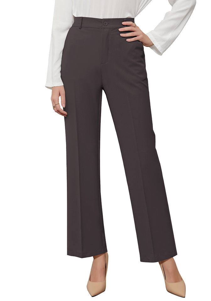  Womens Casual High Waisted Flare Pants Straight