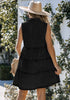 Vintage Black Denim Dress for Women Sleeveless Babydoll Button Down Short Jean Dresses Cute Summer