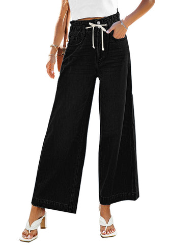 True Black Women's High Waisted Straight Leg Wide Leg Y2K Jeans Pants