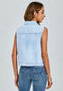 Indigo Blue Breeze Women's Sleeveless Cropped Denim Jean Jacket Western Vests Top With Pockets