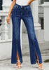 Nightfall Blue Women's Brief High Waisted Flex Breathable Straight Leg Denim Pant