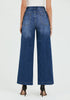 Darkness Blue Women's Stretchy Pull On Jeans High Waisted Denim Pants 90s