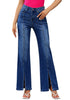 Nightfall Blue Women's Brief High Waisted Flex Breathable Straight Leg Denim Pant