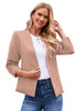 Dusty Coral Women's Brief 3/4 Sleeve Suit Blazer Open Front Cardigan Casual Jackets