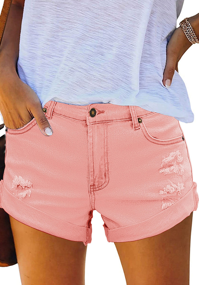 Buy Deal Jeans Women Pink Printed Regular Fit Denim Shorts - Shorts for  Women 5420212 | Myntra