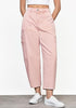 Candy Pink Women's Jeans Denim Relaxed Straight Ankle Length Barrel Cargo Pant