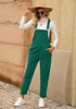 Alpine Green Womens Overalls Corduroy Bib Adjustable Straps Fashion Jumpsuit Overall for Women with Pocket
